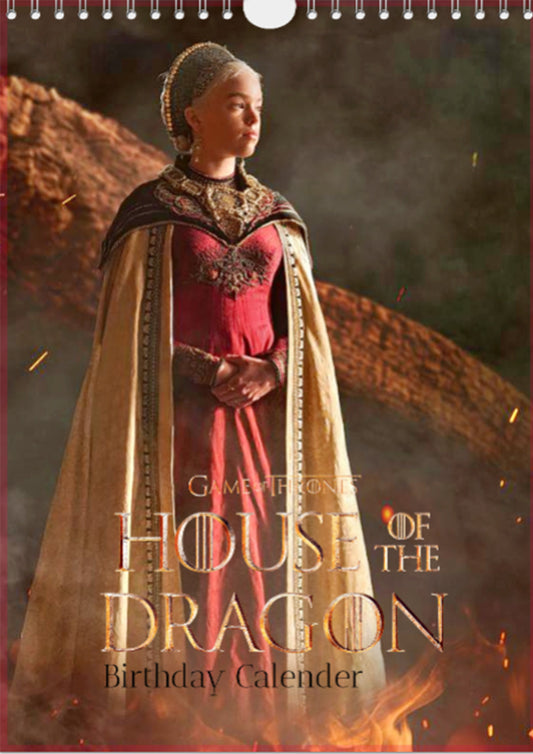 House of the dragon birthday calendar sale
