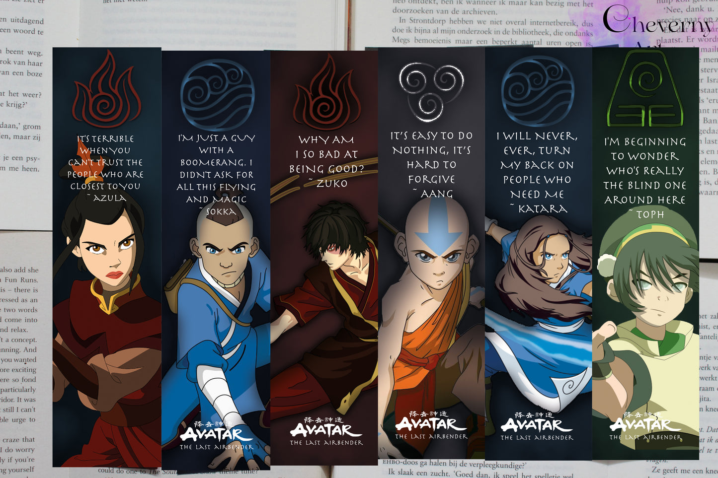 avatar the last airbender bookmarks sale