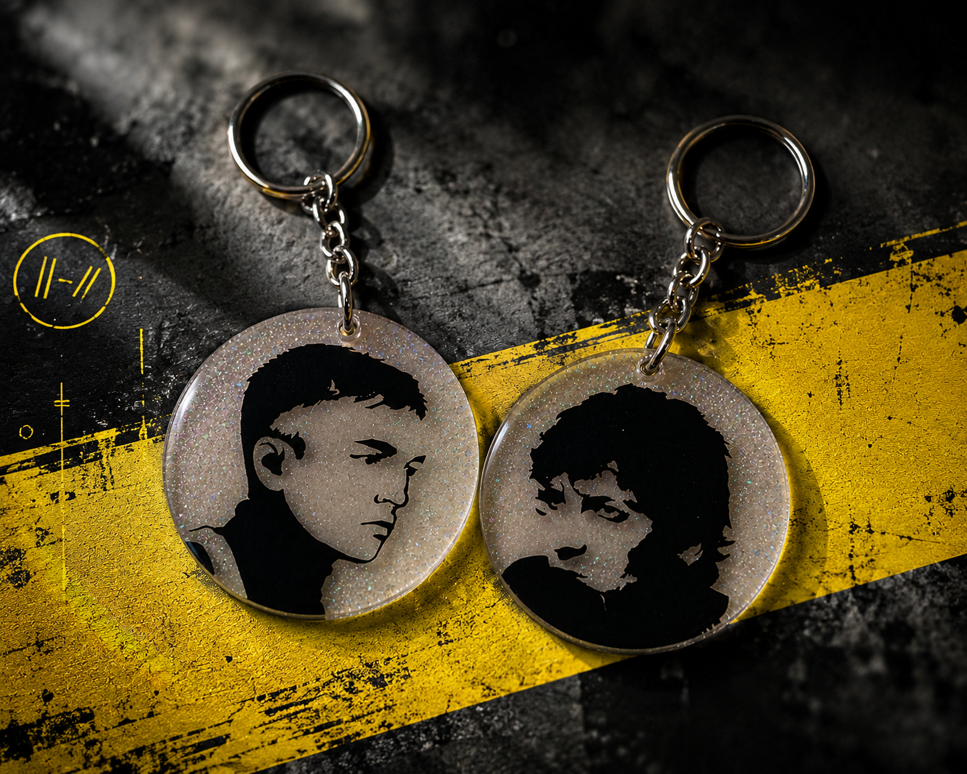 Twenty one pilots Josh and Tyler keychain