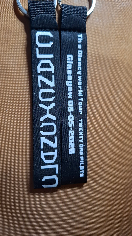 Twenty one pilots tour sleutelhanger Glasgow 05 -05-2025 black