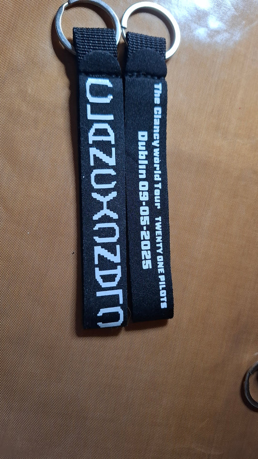 Twenty one pilots tour sleutelhanger Dublin 09 -05-2025 black